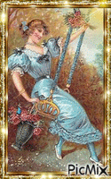 Victorian Lady Swinging! - Безплатен анимиран GIF