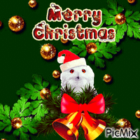 Merry Christmas Owl GIF animé