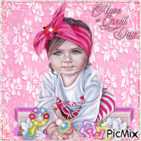Have a Great Day. Baby girl animovaný GIF