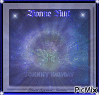 Johnny Hallyday / Bonne Nuit - GIF animé gratuit