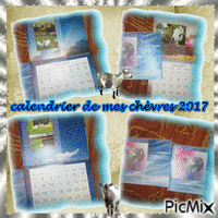 calendrier de mes chèvres 2017 geanimeerde GIF
