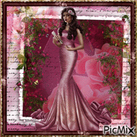 Lady in Pink - Free animated GIF
