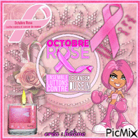 Octobre rose _ lutte contre le cancer du sein - GIF animate gratis
