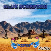 Blue Scorpion animirani GIF