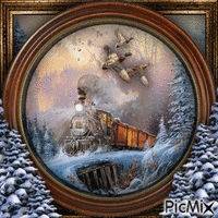 Snow Train in the Wild-RM-11-27-23 - GIF animado grátis