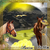 La femme et son ami le cheval