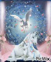 amour de licorne - 無料のアニメーション GIF