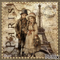 Carte postale vintage - Δωρεάν κινούμενο GIF