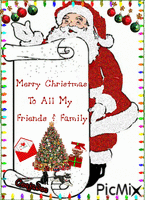 Merry Christmas to Friends & Family - Ingyenes animált GIF