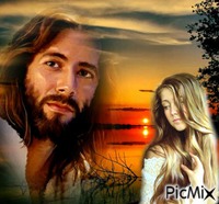 jesus  and woman 动画 GIF