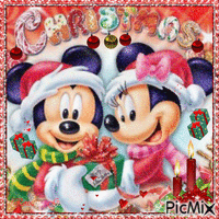 Mickey Mouse et Minnie - GIF animé gratuit