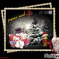 Carte postale de Noël. - Free animated GIF