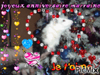 joyeux anniversaire marraine - Бесплатни анимирани ГИФ