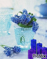 fleurs et vase GIF animé