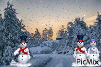 Sneg - Animovaný GIF zadarmo