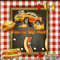 hot dog avec humour - Gratis animeret GIF