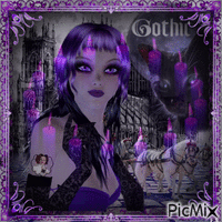Femme gothique - Gratis animerad GIF
