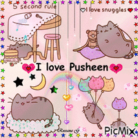 Pusheen ❤ animeret GIF