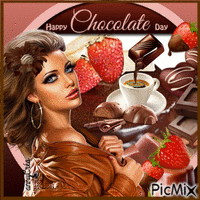 J'adore le chocolat - GIF animé gratuit
