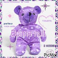 Amour et bonheur en violet - Бесплатни анимирани ГИФ