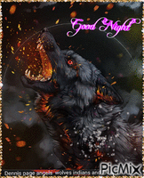 BLACK FIRE WOLF - Бесплатный анимированный гифка