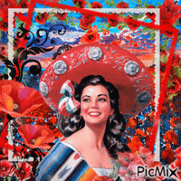 femme mexicaine - GIF animado gratis