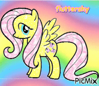 fluttershy coloriage - 免费动画 GIF