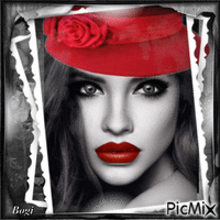 In a red hat... animuotas GIF