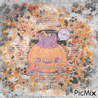 Halloween Jack O Lantern Cat/I've got your soul baby - Gratis animerad GIF