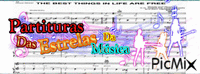 Partituras Das Estrelas  da  Música - Animovaný GIF zadarmo