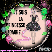 je suis la princesse zombie Gif Animado