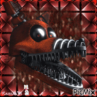 Nightmare Foxy анимированный гифка
