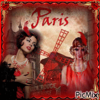 Moulin rouge vintage - Gratis animeret GIF