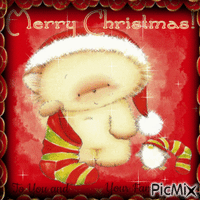 I wish you and your family a Merry Christmas - GIF animado grátis