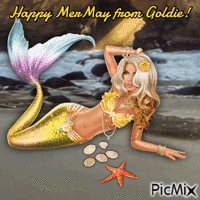 Happy MerMay from Goldie (updated) Gif Animado