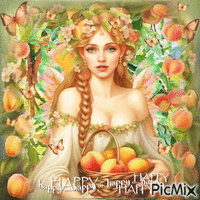 Fairy woman peach - Nemokamas animacinis gif