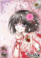 Japonaise et composition florale - Ilmainen animoitu GIF