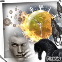 TIME, MEN AND HORSES - GIF animate gratis