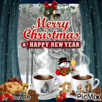 Christmas Coffee Snowman Greeting