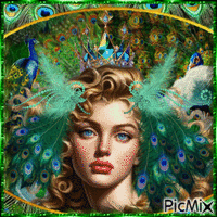 Peacock Princess animovaný GIF