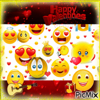 Happy Valentines Day - Emoji GIF animé