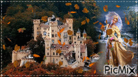 Осенний замок! Gif Animado
