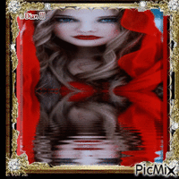 Lady in Red. Gif Animado