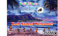 Full moon party animuotas GIF
