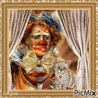 Portrait d'un clown - Δωρεάν κινούμενο GIF