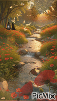 Cerca del río animovaný GIF