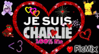 #JeSuisCharlie - GIF animé gratuit
