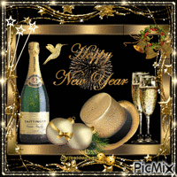 Happy New Year 🥂 - Gratis geanimeerde GIF