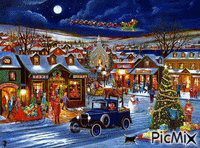 Christmas Town анимиран GIF