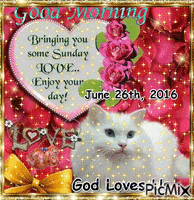 SUNDAY JUNE 26TH, 2016 GOD LOVES US анимиран GIF